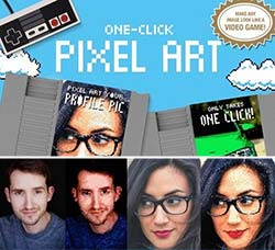 极品PS动作－像素艺术(3种风格/PDF图文教程)：Pixel Art - One Click Actions